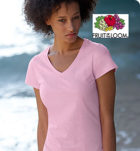 Lady-Fit Valueweight V-Neck T