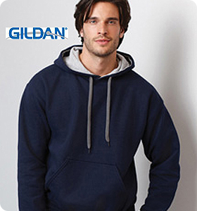 Heavy Contrast Hooded Sweat