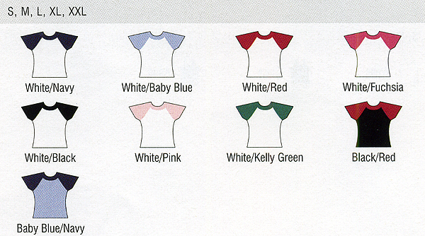 Farben Cap Sleeve Baeball Top Bella