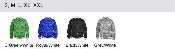 Farben Mens Shiny College Jacket