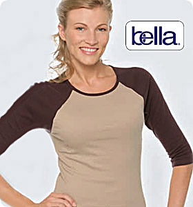 ladies baseballshirt bella